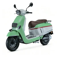 12-palcový elektrický motocykel v retro štýle, klasický vintage moped na každodenné dochádzanie a jazdu po meste